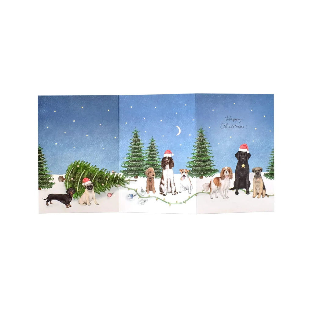 Trifold Christmas Card - Dogs