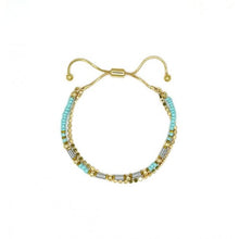 Load image into Gallery viewer, Double Layered Bead &amp; Glass Bracelet - 3 Colours
