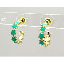 Load image into Gallery viewer, Five Star Enamel Hoops - 4 colours
