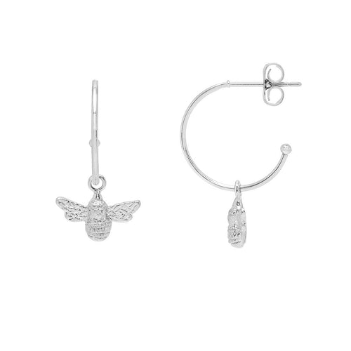 Silver plated bumble bee earings