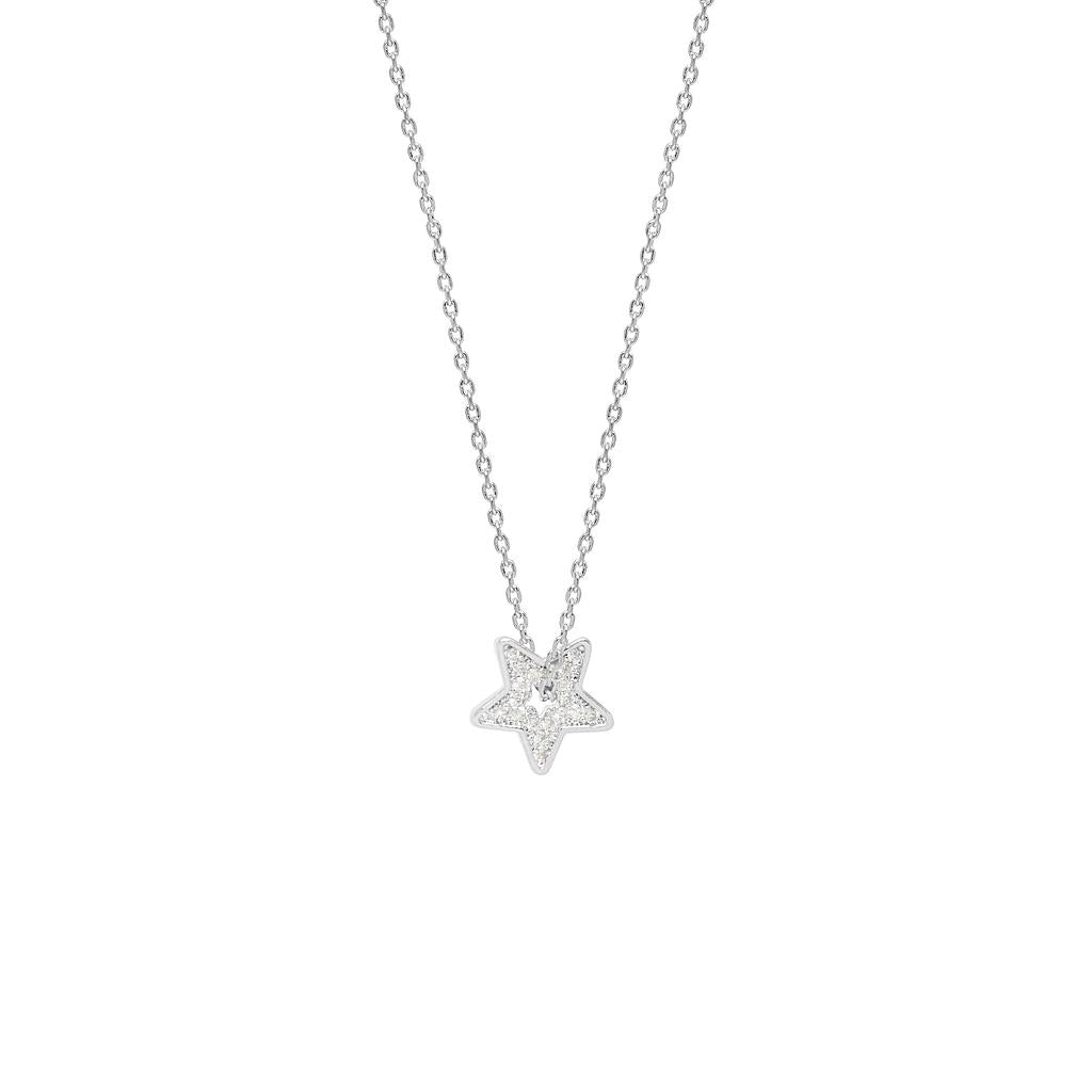 Estella Bartlett Thread Through Star Necklace - Gold or Silver Plated