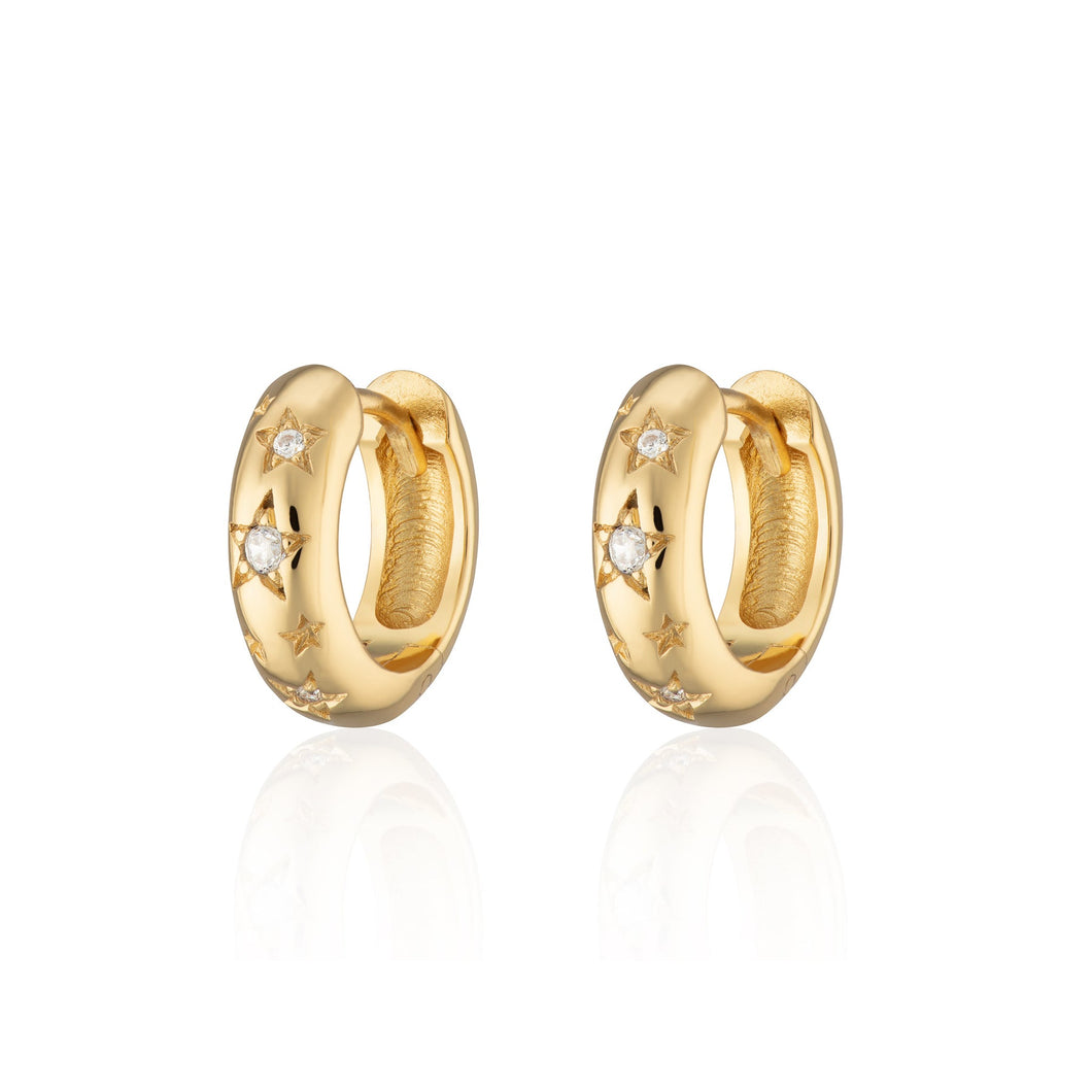 Scream Pretty Celestial Chunky Huggie Hoop Earrings