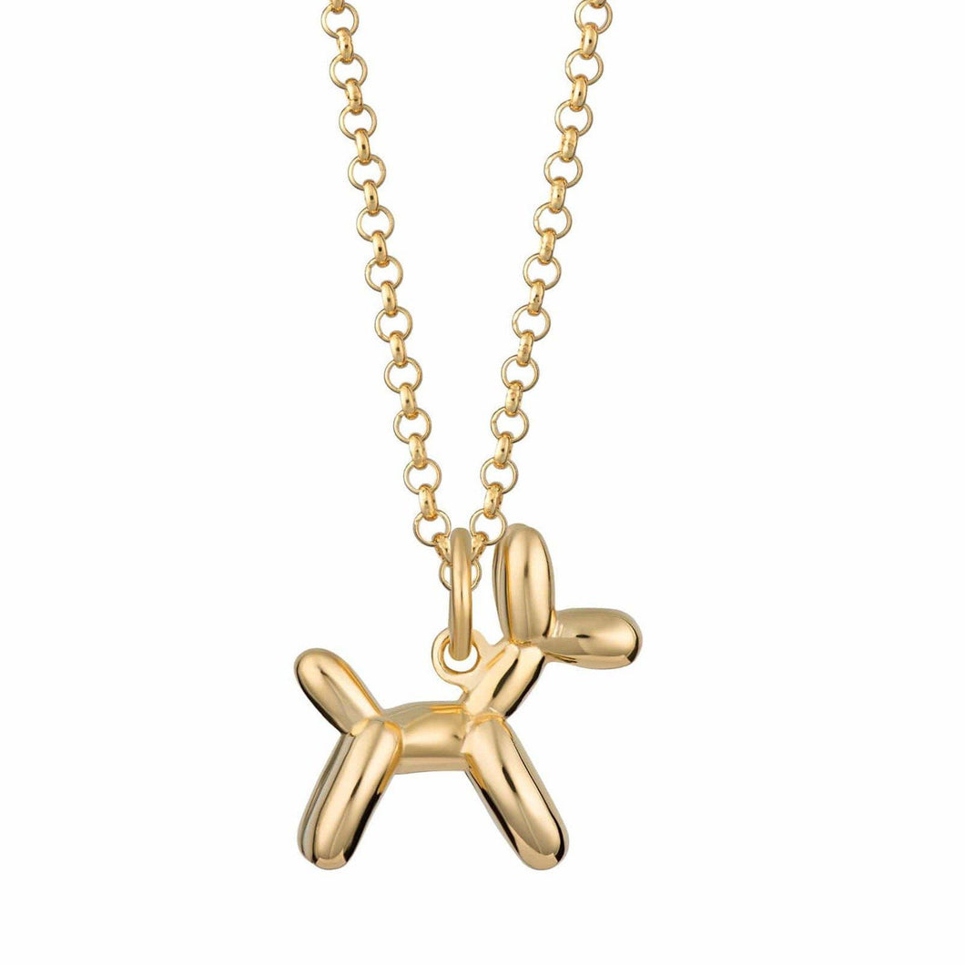Scream Pretty Balloon Dog Necklace Gold