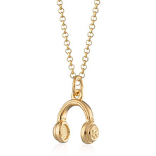 Load image into Gallery viewer, Scream Pretty Headphones Necklace Gold
