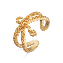 Load image into Gallery viewer, Scream Pretty Open Coiled Snake Ring - Gold
