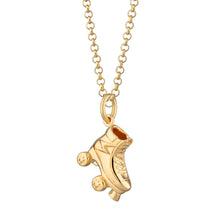 Load image into Gallery viewer, Scream Pretty Roller Skate Necklace Gold

