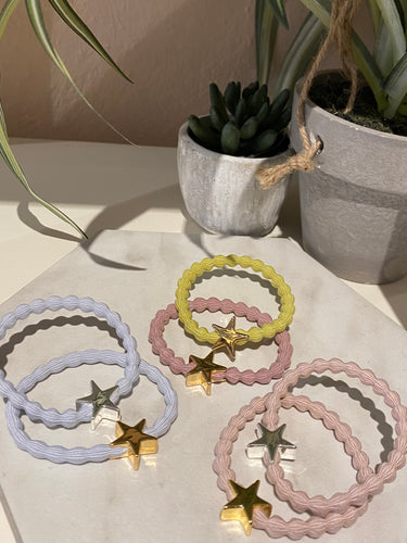 Light Grey/ Mustard/ Blush star bracelets 