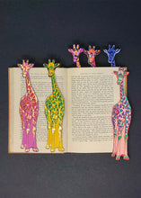 Load image into Gallery viewer, Colourful Giraffe bookmarks
