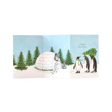 Load image into Gallery viewer, Trifold Christmas Card - Igloo and Penguins
