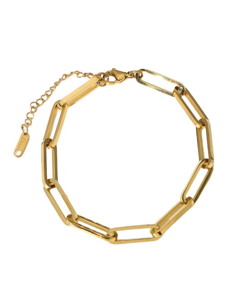 Long Links Bracelet Gold