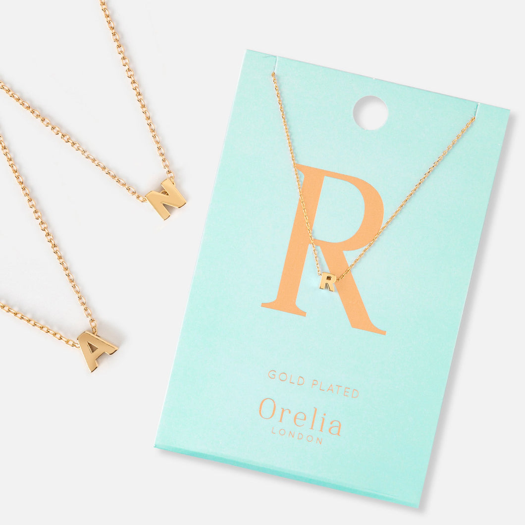 Gold Plated initial necklace 