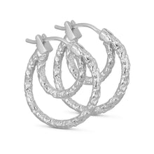Load image into Gallery viewer, Pure by Nat Foil Double Hoop Earrings
