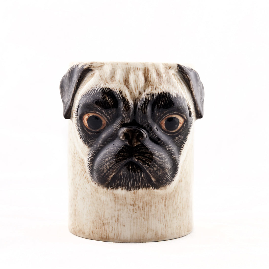 Quail Pug Pencil Pot in Fawn