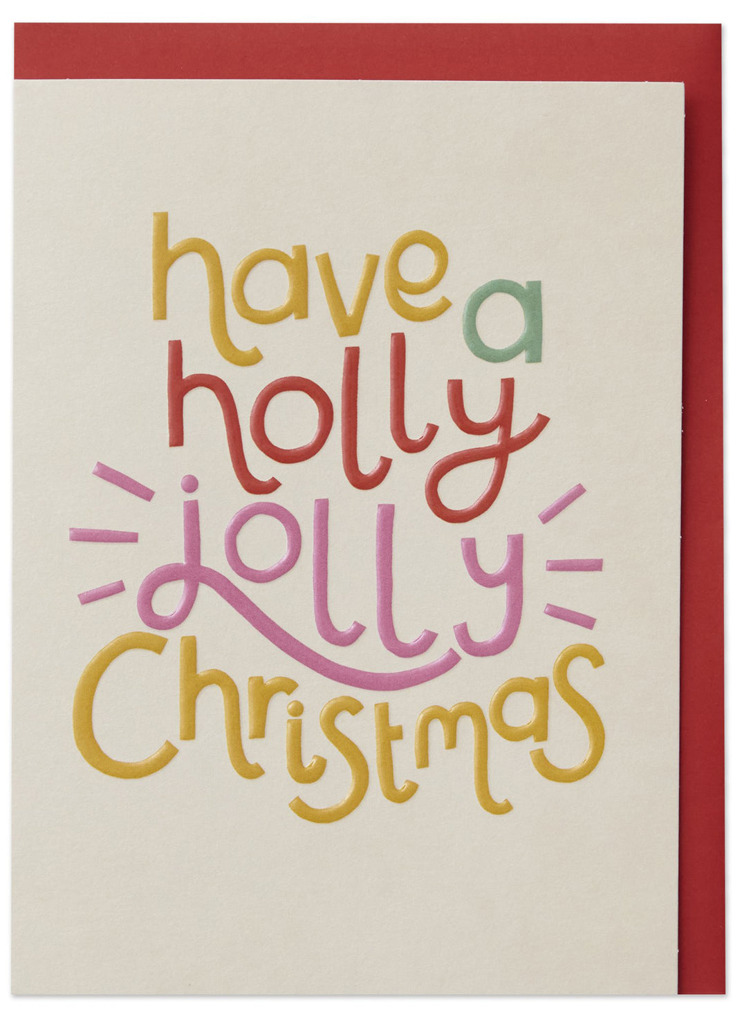 Raspberry Blossom 'Have a Holly Jolly Christmas' Card