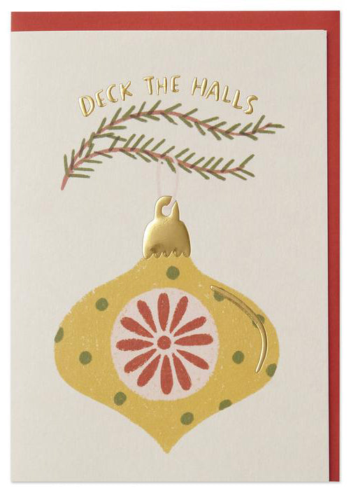 Raspberry Blossom 'Deck the Halls' Christmas Card