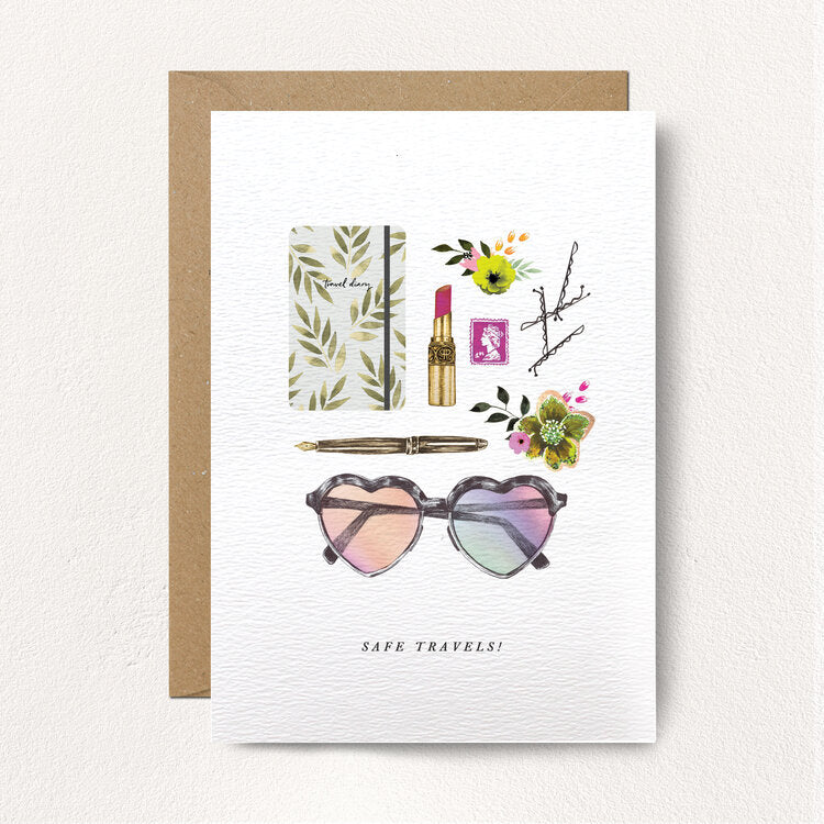 Safe Travels Card - girly 