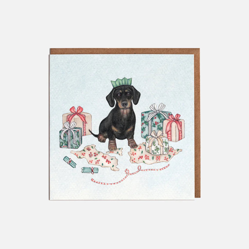 Sausage Dog Christmas Card