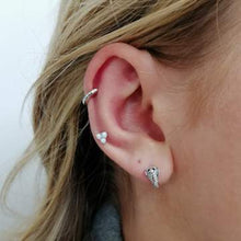 Load image into Gallery viewer, Scream Pretty Cobra Snake Huggie Earrings with Black Eyes
