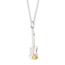 Load image into Gallery viewer, Scream Pretty Electric Guitar Necklace Silver
