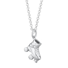 Load image into Gallery viewer, Scream Pretty Roller Skate Necklace Silver
