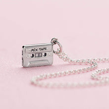 Load image into Gallery viewer, Scream Pretty Mix Tape Necklace Silver
