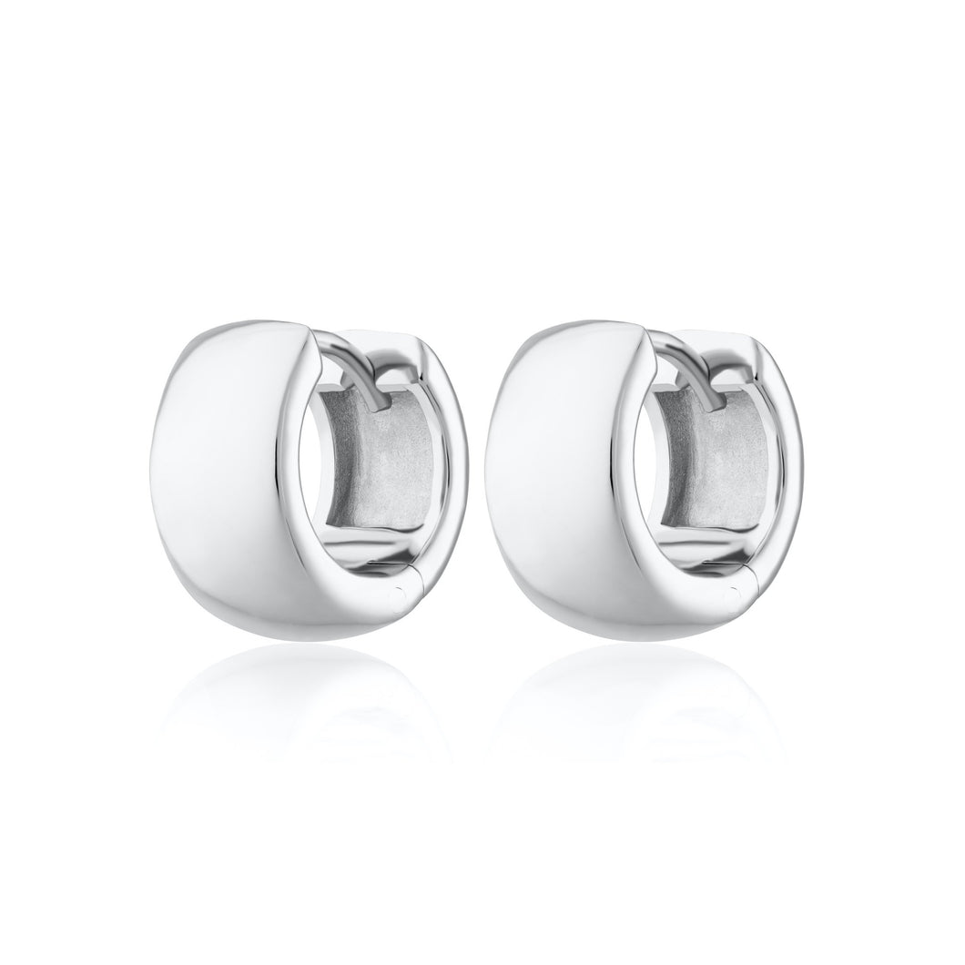 Sterling silver Super Chunk Huggie Hoop Earrings