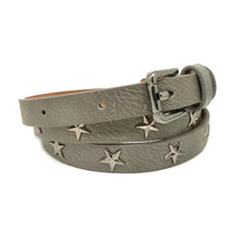 Load image into Gallery viewer, Star Studded Slim Belt - charcoal 
