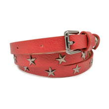 Load image into Gallery viewer, Star Studded Slim Belt - Red

