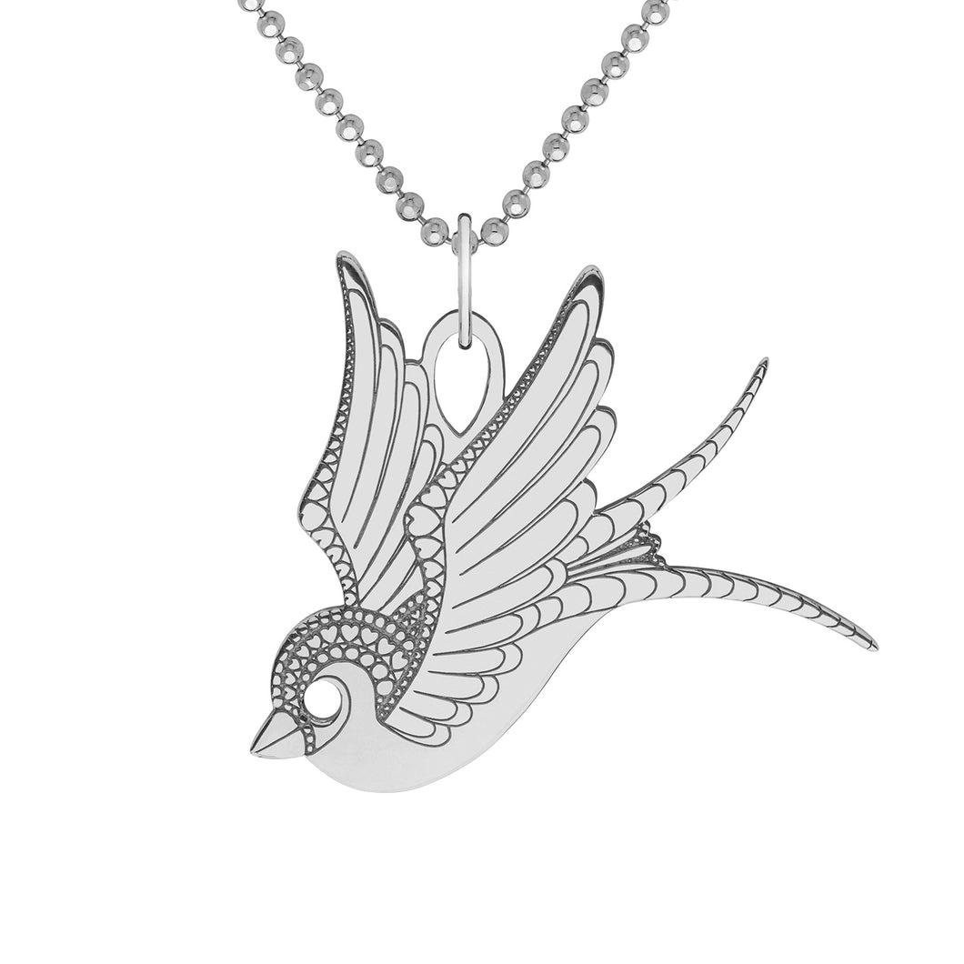 Sterling silver swallow charm 