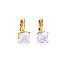 Load image into Gallery viewer, 4 Claw Princess Cut Earrings - 5 colours
