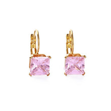 Load image into Gallery viewer, 4 Claw Princess Cut Earrings - 5 colours
