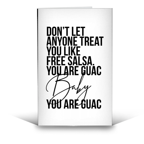 'Don't Let Anyone Treat You Like Free Salsa' Card