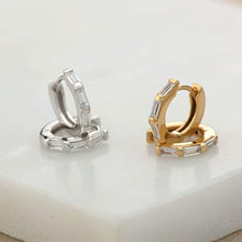 Load image into Gallery viewer,  Baguette Huggie Earrings

