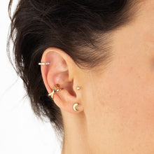 Load image into Gallery viewer, Scream Pretty Baguette Huggie Earrings
