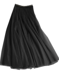Layered Tulle Skirt - Black