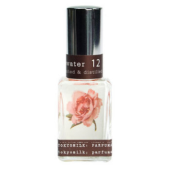 Rosewater scented perfume - silver lid , pink rose 