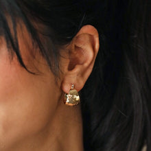 Load image into Gallery viewer, Lisa Angel Wide Hammered Hoops - Gold &amp; Silver
