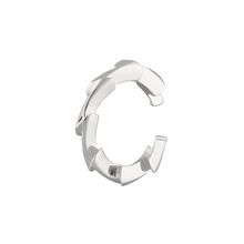 Load image into Gallery viewer, Silver zig zag lightning ear cuff.
