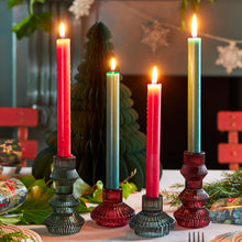 Load image into Gallery viewer, Large Deco Glass Candle Holder - 4 Colours
