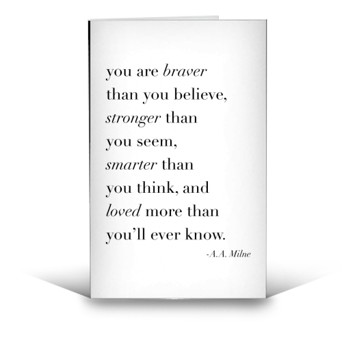 Braver than You Believe - Greetings Card