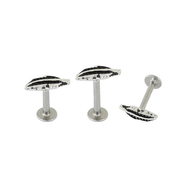 Cartilage Cartel Feather Labret - Gold & Silver