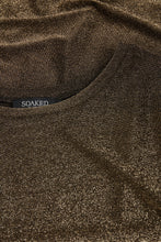 Load image into Gallery viewer, Soaked in Luxury Skylara Crew Neck Top - Black &amp; Gold
