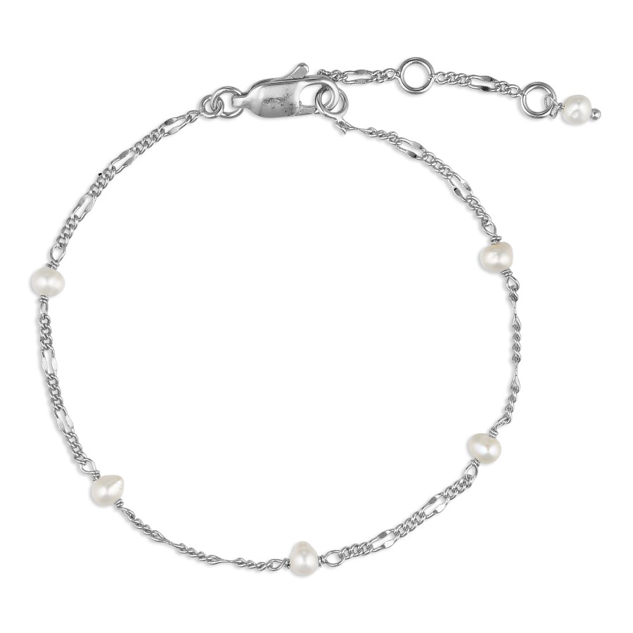 Pure by Nat Chain Pearl Bracelet - available in Gold & Silver