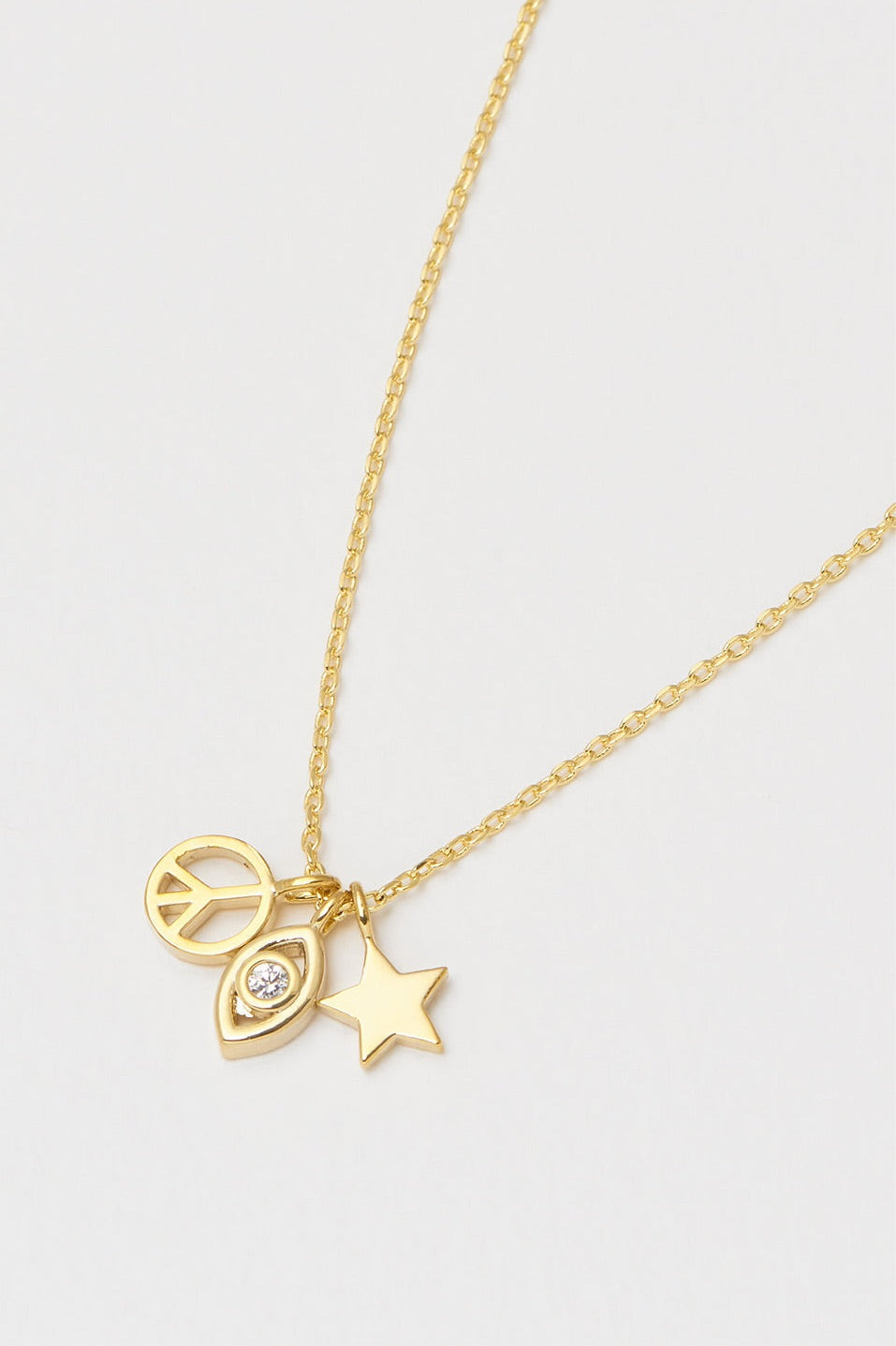 Estella Bartlett Trio of Charms Necklace (Gold Plated)