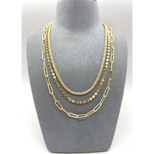 Load image into Gallery viewer, Three Chain Short Layered Necklace
