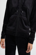 Load image into Gallery viewer, B Young Black Velour Hoodie
