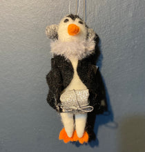 Load image into Gallery viewer, Penguin with Black Coat  Christmas Decoration - 2 variants
