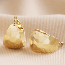 Load image into Gallery viewer, Lisa Angel Wide Hammered Hoops - Gold &amp; Silver
