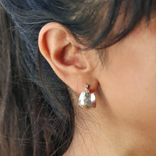 Load image into Gallery viewer, Lisa Angel Wide Hammered Hoops - Gold &amp; Silver
