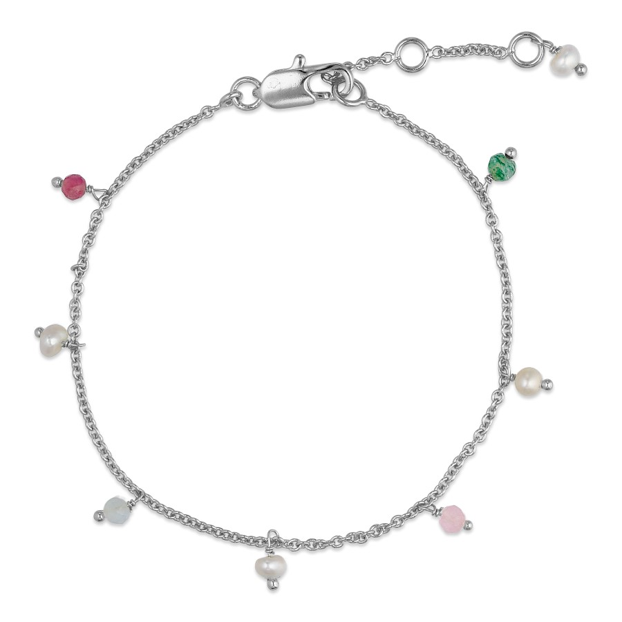 Pure by Nat Chain Gemstone Bracelet - available in Gold & Silver